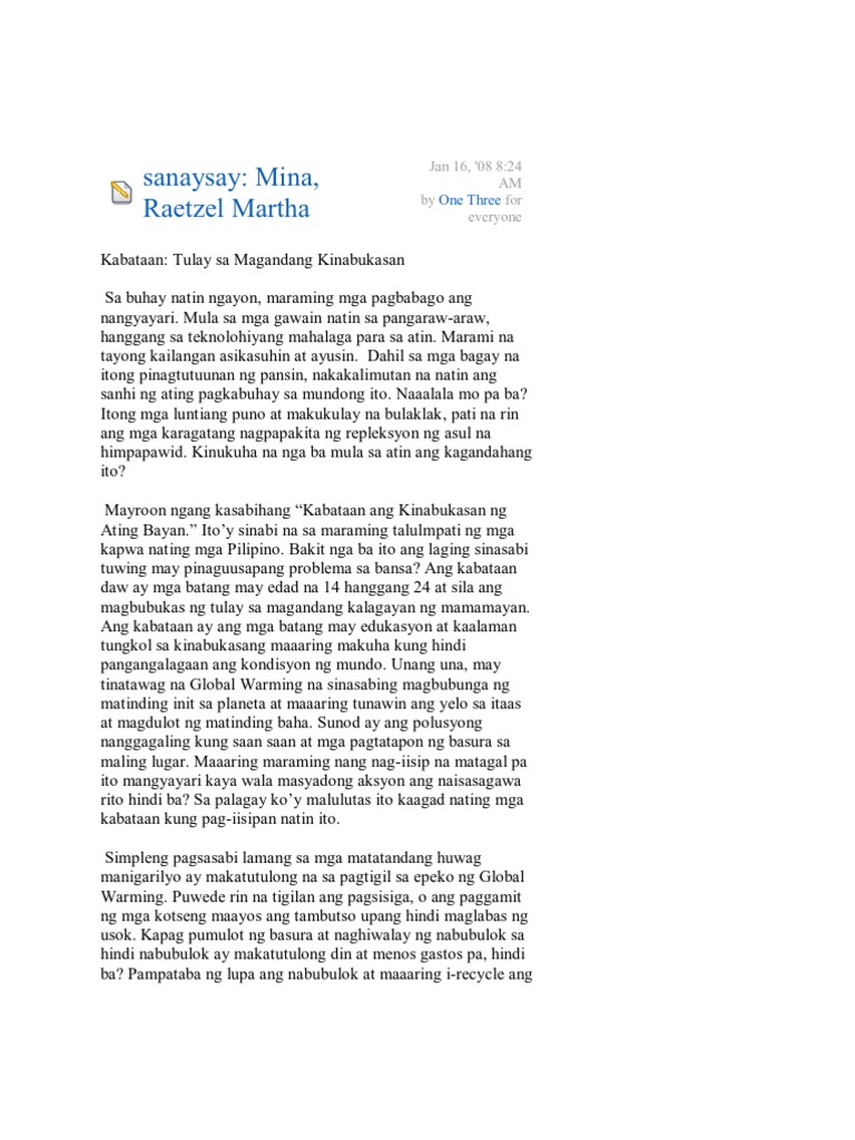 Essay tungkol sa kalikasan  apamonitor.x.fc2.com