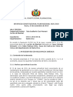 Sentencia Constitucional sobre acción de libertad