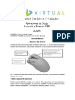 Uso de Mouse y Ejes Coordenados en Inventor