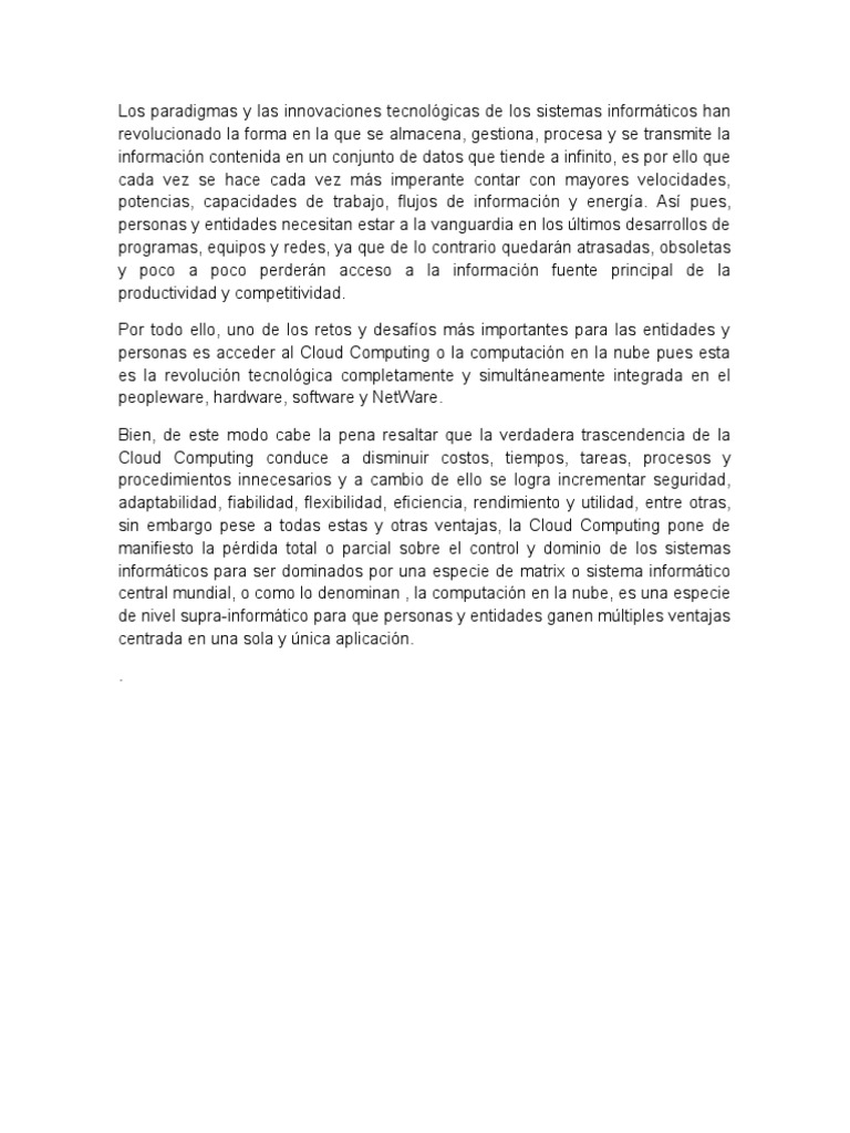 Computacion en La Nube - Empresas | PDF