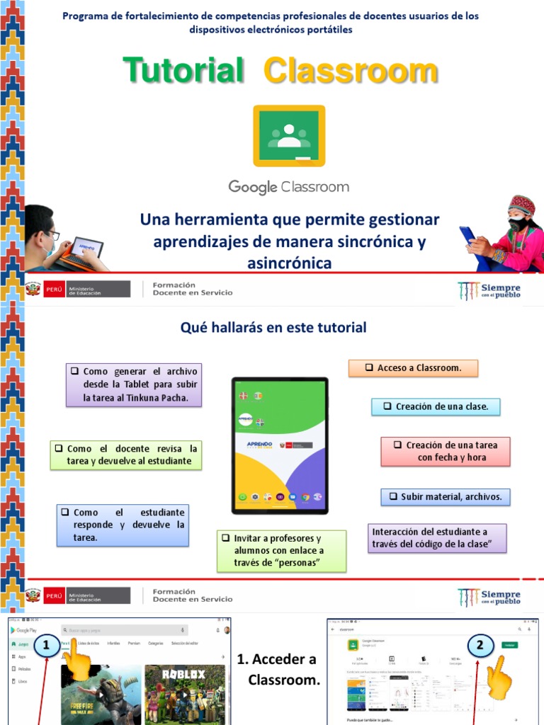 Guía para usar Google Classroom | PDF | Informática | Desarrollo de ...