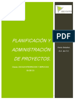 Planificacion y Administracion de Proyectos