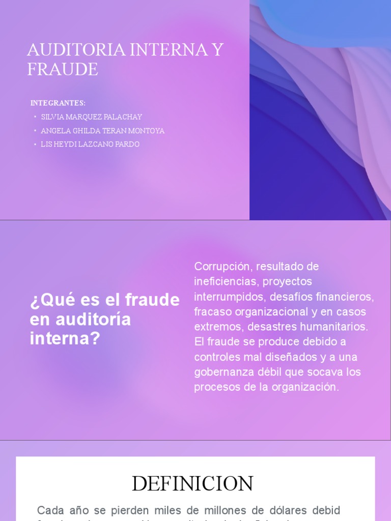 Auditoria Interna y Fraude Exposicion | PDF | Auditoría | Riesgo