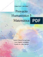 Proyecto Humanistico 5-Matematica (Ormaza Parraga Karen)