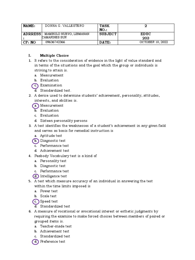 assessment-of-student-learning-a-document-containing-multiple-choice