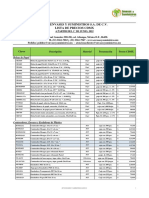 Lista de Precios CDMX Junio 2022