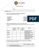 Needs Analysis Questionnaire - 1