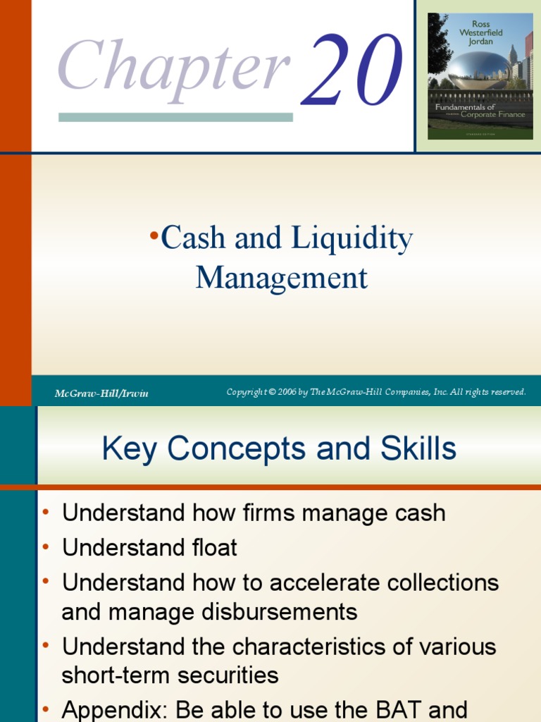 Chapter 20 Cash and Liquidity Management PDF Float (Money Supply