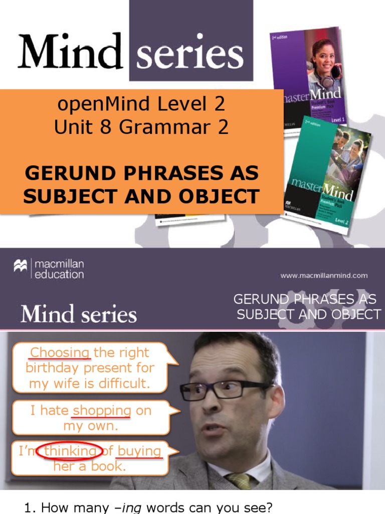 Understanding gerund phrases how gerunds can function as subjects and