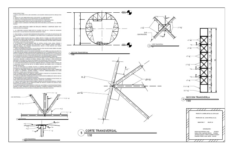 Proyecto de Cimbra Metálica Circular | PDF