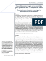 Transcrição e Observação Como Estratégias para Aprimoramento Da Competência Clínica