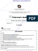 CHIMIE Probatoire Blanc National Session Davril 2021 Specialite Serie D