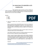 Las Deferentes Sensaciones de Materiales en La Construcción