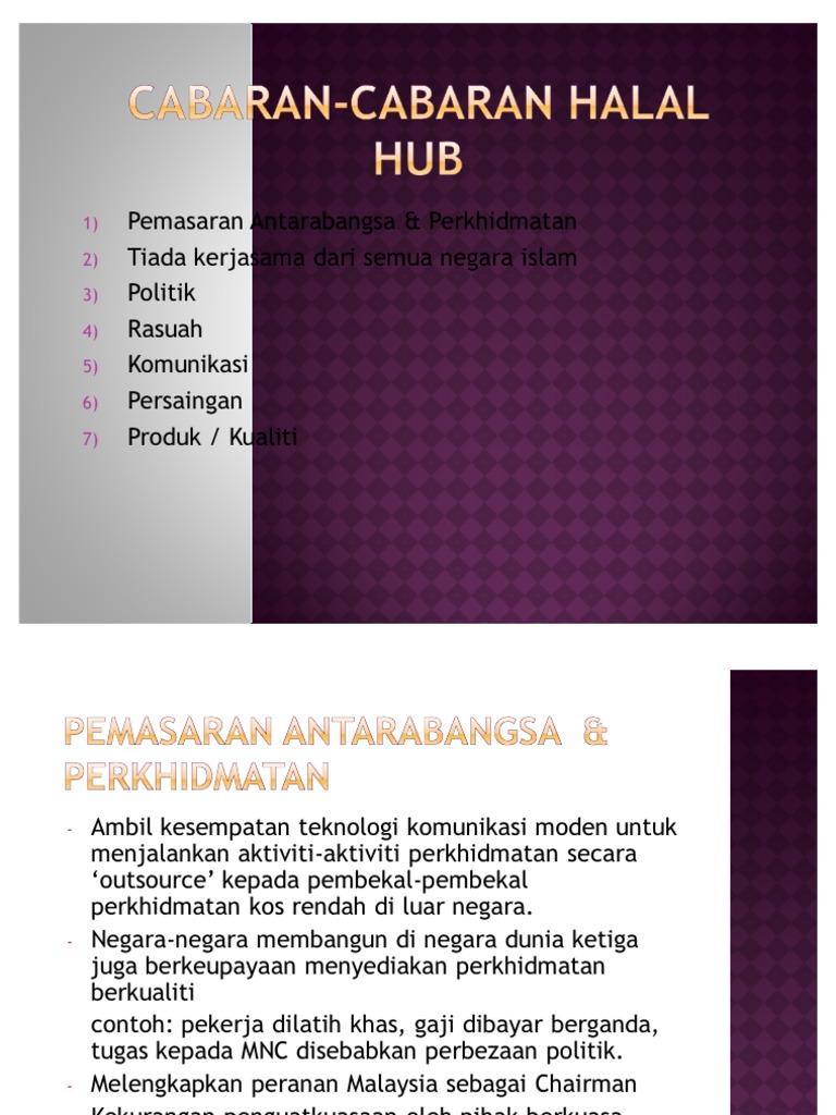 Cabaran-Cabaran Halal Hub  PDF