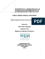 Análisis retrospectivo y geomecánico de las deformaciones en los primeros 100m del Túnel del Toyo