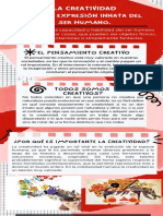 Infografía Escritura Creativa Doodle Collage Original Rojo y Blanco