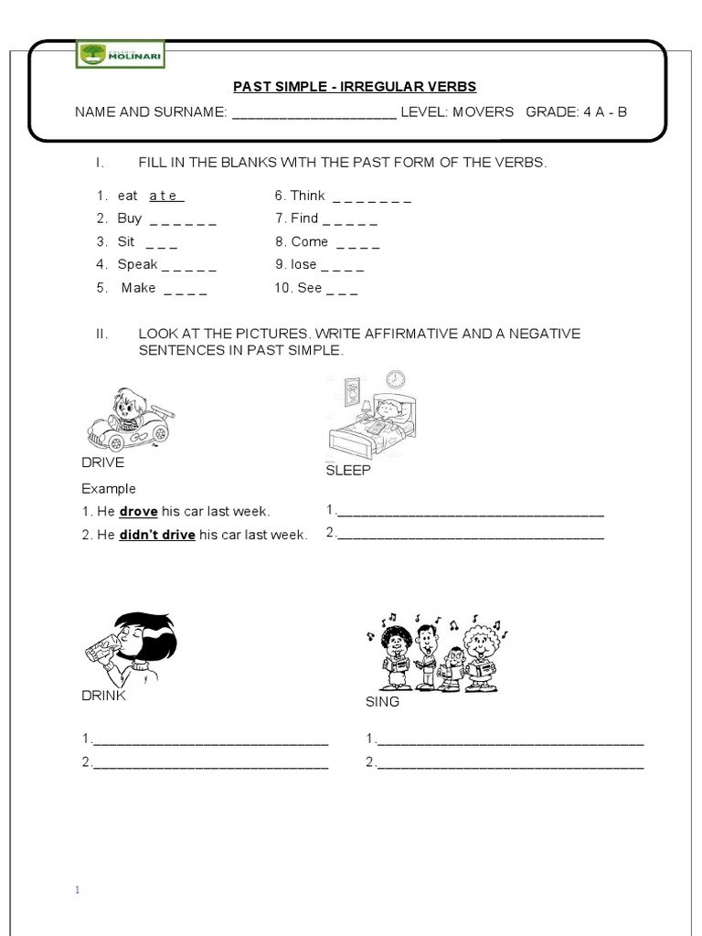 PAST_SIMPLE_IRREGULAR_WORKSHEET | PDF