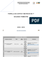 Parrilla de Cortes Y Matrices de 1º Segundo Trimestre