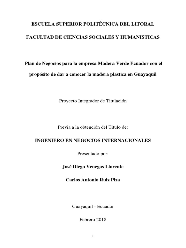 Proyecto Integrador Venegas Ruiz 2018 Madera