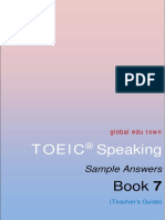 Global Edu Town TOEIC Speaking Sample Answers Book 7 (Teacher S Guide)