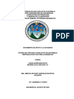 Etapas Del Proceso Legislativo en Guatemala