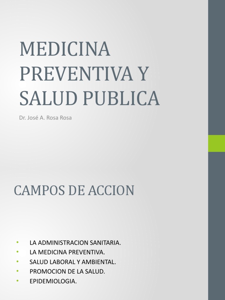 Medicina Preventiva y Salud Pública | PDF | Salud pública | Asistencia ...