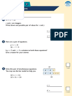 Year 10 Simultaneous Equations Foundation