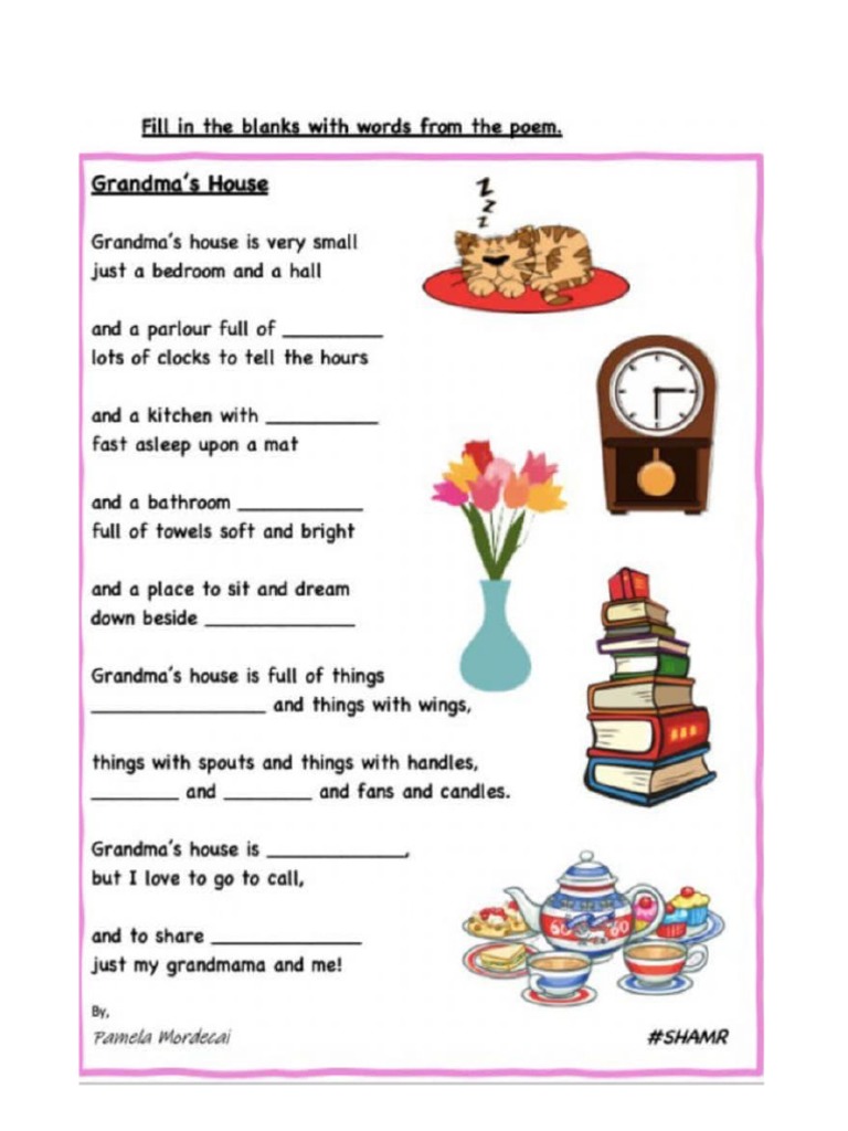 Grandma House Worksheet PDF