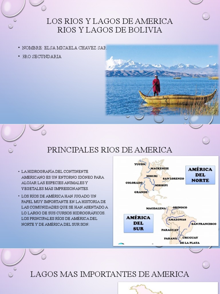 Ríos y Lagos Principales de América | PDF | Geografía Física | Ciencias ...