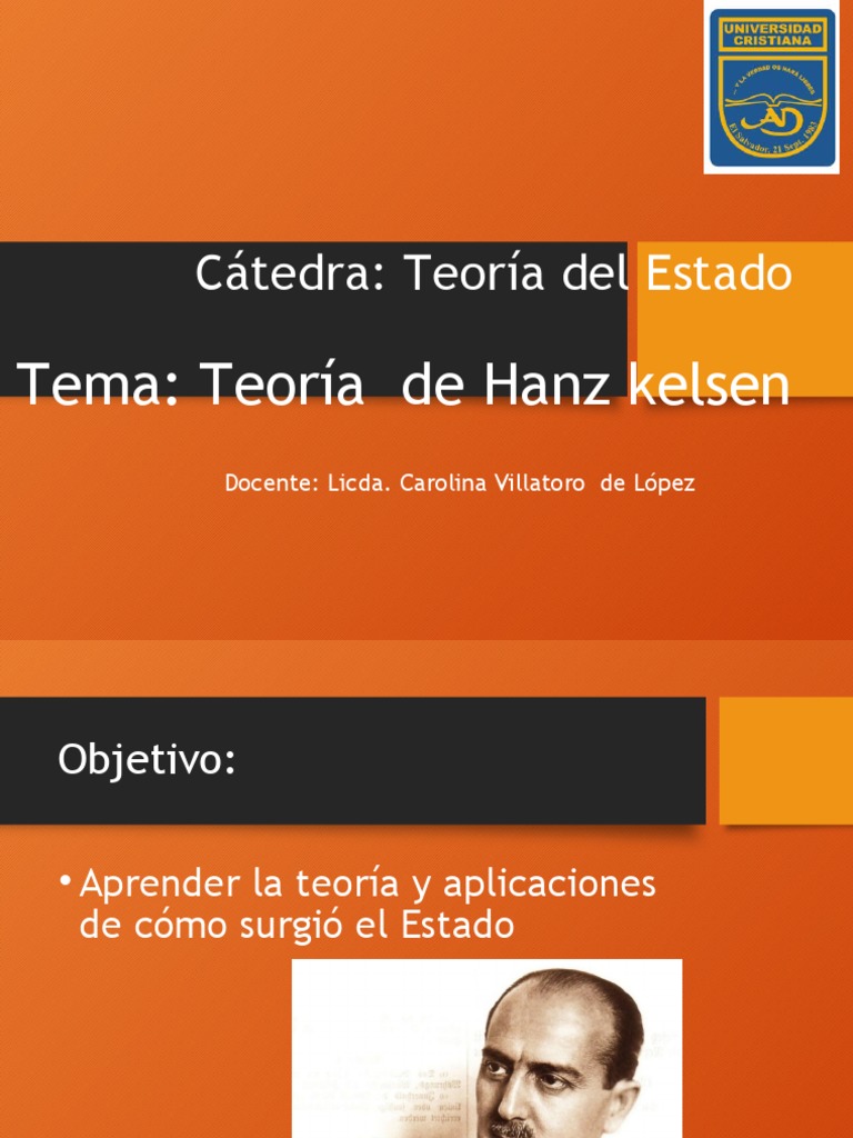 Teoría de Hans Kelsen PDF Constitución Estado (política)
