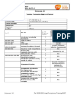 Training Matrix or Curriculum Approval Template