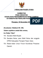 16-11 Sambutan Bupati Pada Sosialisasi Pengembangan Bank Sampah