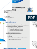 FOP Unit-1 Part-1 (Introduction To Computer Programming)
