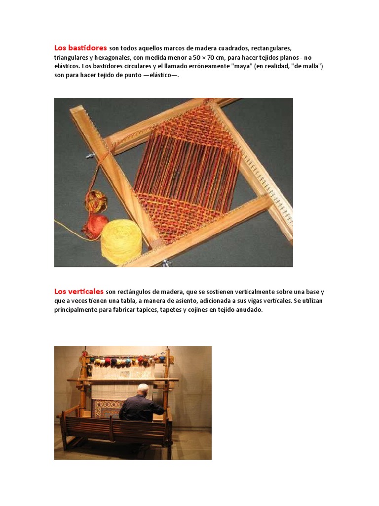 Telares Artesanales | PDF