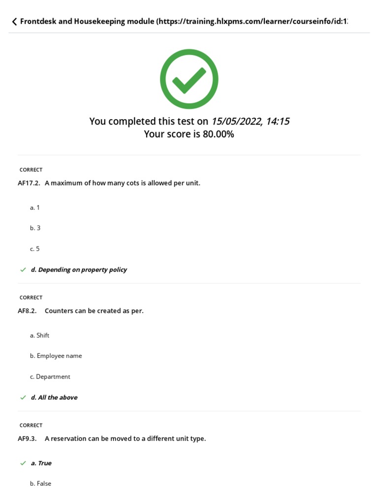 Hotelogix Frontdesk and Housekeeping Module HSP Assignment On