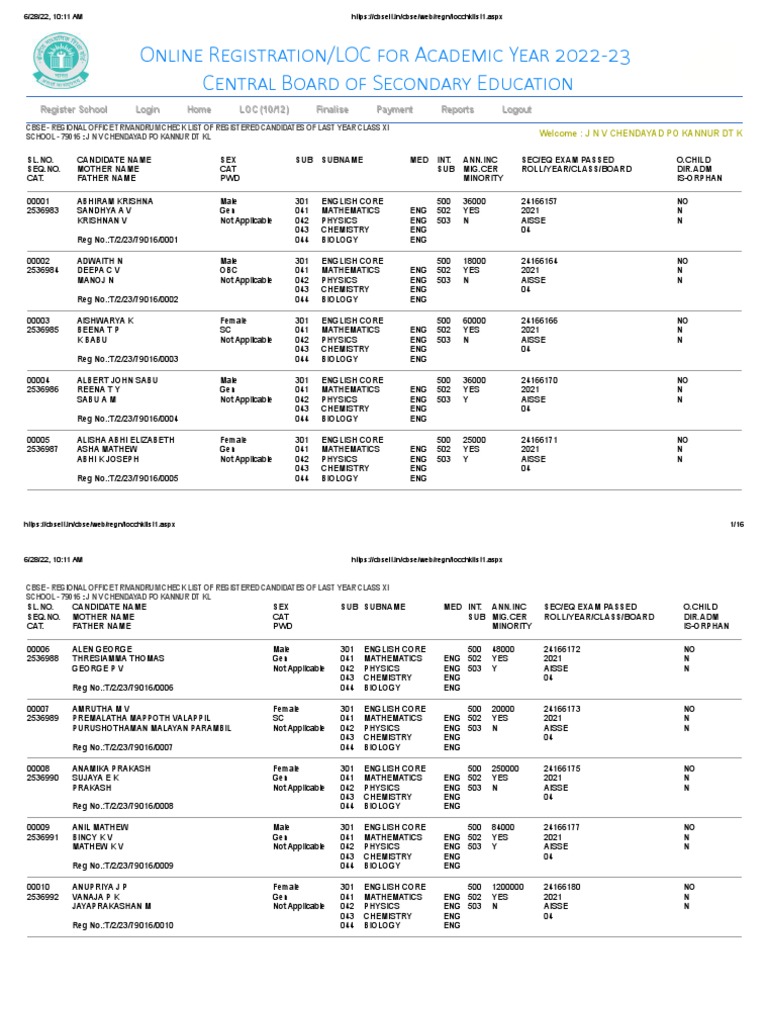 Locchklist XI PDF Secondary Education Educational Assessment  