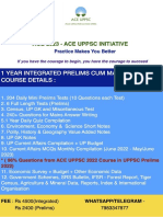 1 Year Integrated Prelims Cum Mains 2023 Study Plan - Ace Uppsc