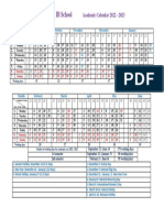 Academic Calendar 2029 - 2023