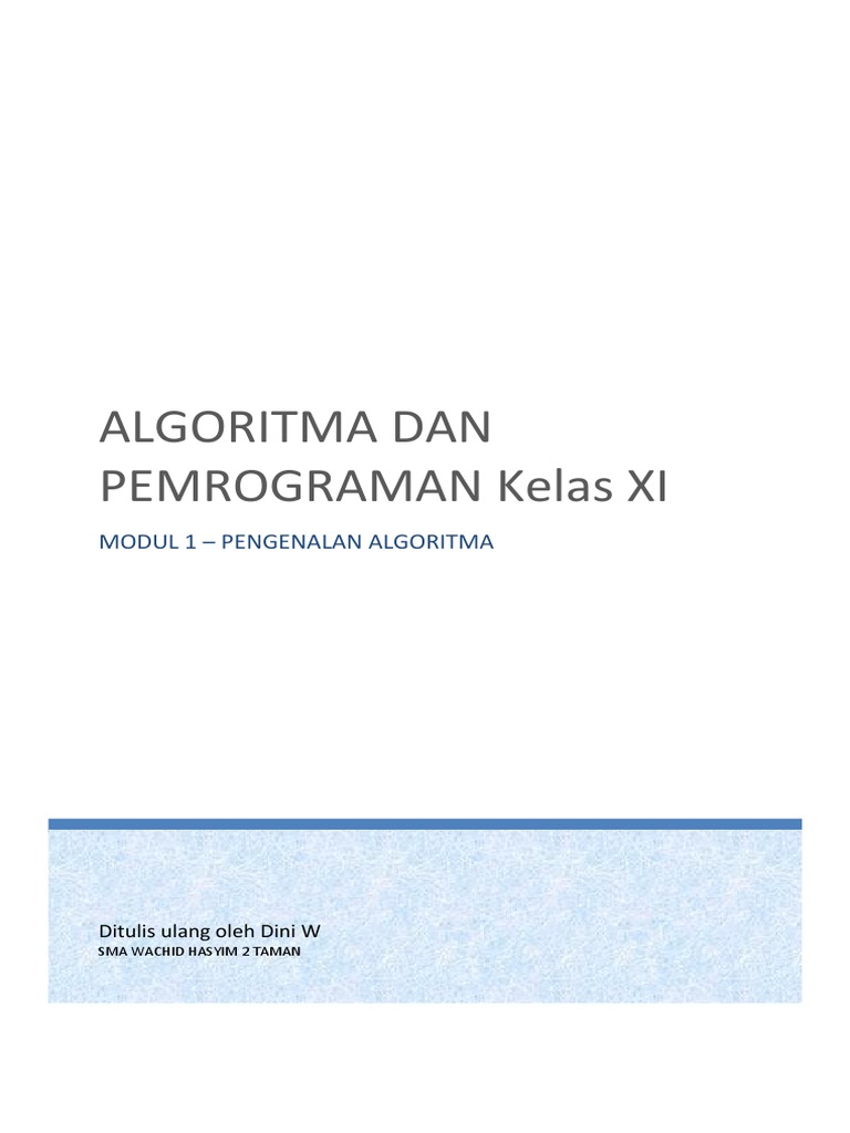 Modul Algoritma Dan Pemrograman 1 | PDF