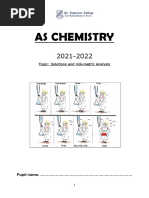 Solutions and Volumetric Analysis 202122