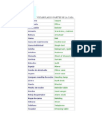 Vocabulario Ingles Partes de La Casa