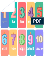 Colorful Fun Math Number Flashcards