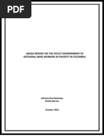 RRA report for WIEGO on Artisanal Miners in Poverty in Colombia
