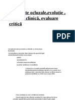 Sub 38 Concepte Ocluzale Evoluție, Utilitate Clinica, Evaluare Critică PP 2.06