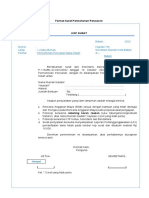 Format Surat Permohonan Pencairan