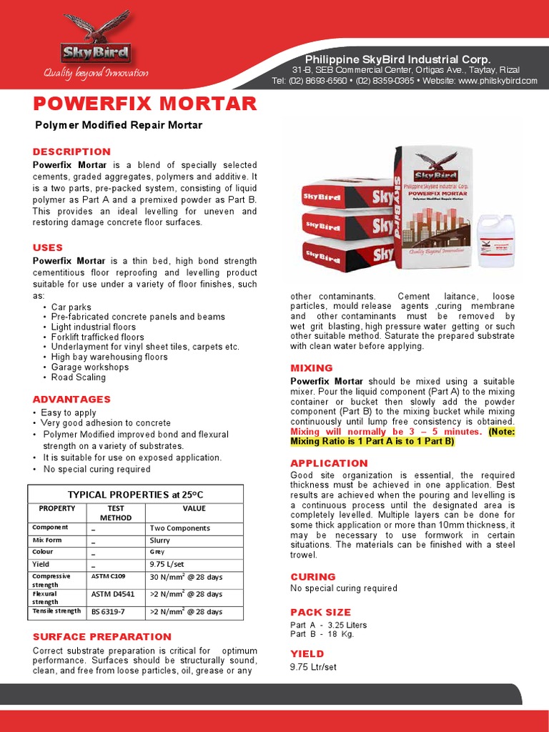 Powerfix Mortar | PDF