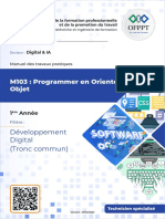 M103: Programmer en Orienté Objet: Développement Digital (Tronc Commun)