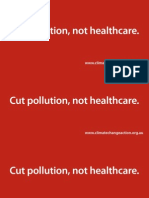 Pollution, not Healthcare Pamphlet