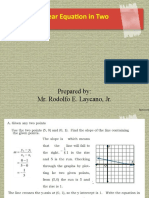 Graphing Linear Equation in Two Variables