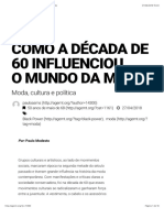 Como A Década de 60 Influenciou o Mundo Da Moda